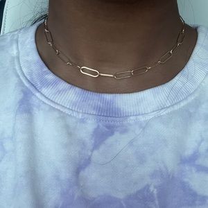 Trendy paperclip necklace